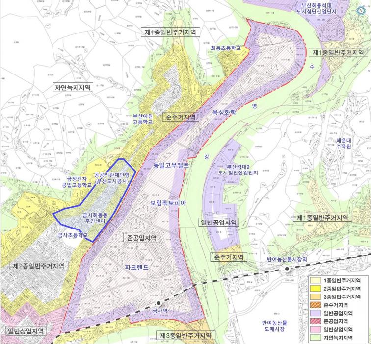 도시관리계획 용도지역 현황