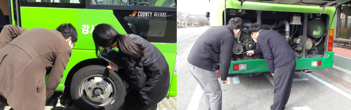 마을버스 점검 [사진=부산시 제공]