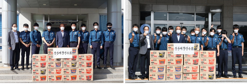 천안재향경우회(회장 김동호)가 22일 천안동남경찰서와 서북경찰서를 방문해 의무경찰 대원들을 격려했다.