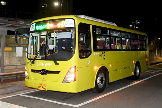 인천 e음버스 운행 광경(사진=인천시 제공)
