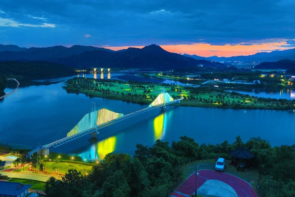 상주 경천섬 야경