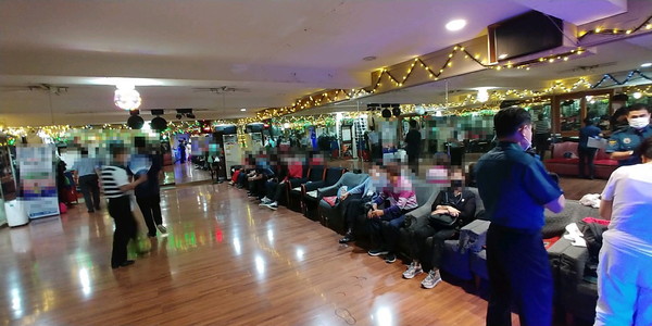 해운대 소재 콜라텍 단속 현장 모습