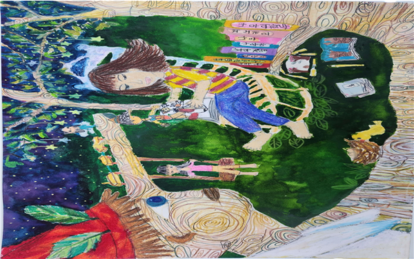  ‘2023 나무사랑 그림그리기 및 한목디자인 공모전’ 수상작 전시회 / “나의 피노키오와 친구들” 초등 저학년 – 대상작(김세린)