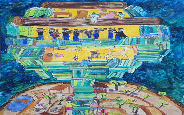  ‘2023 나무사랑 그림그리기 및 한목디자인 공모전’ 수상작 전시회 / “생각을 키우는 나무” 초등 고학년 – 대상작(남연서)