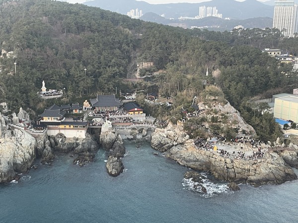 해운대 용궁사 해맞이 인파 전경