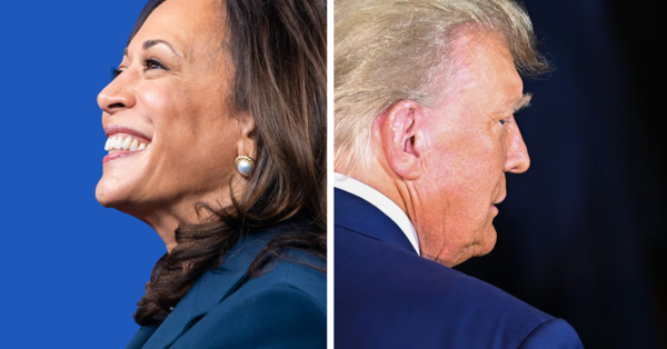 좌/ 카말라 해이스, 우/도널드 트럼프