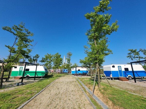 수도권매립지 캠핑장 '노을진캠핑장'