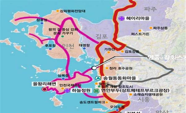 서해안 관광도로 '선셋 드라이브' 구상(안)
