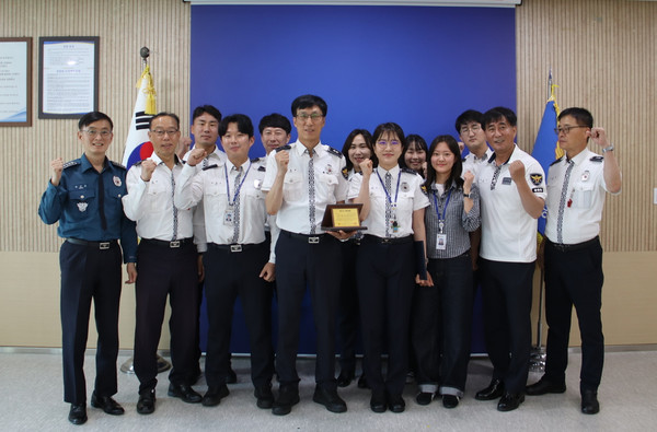 경북경찰청이 주관한 2025년도 1분기 베스트 교통경찰 종합평가에서 1위에 선정된 안동경찰서 교통관리계 (사진=안동경찰서 제공)