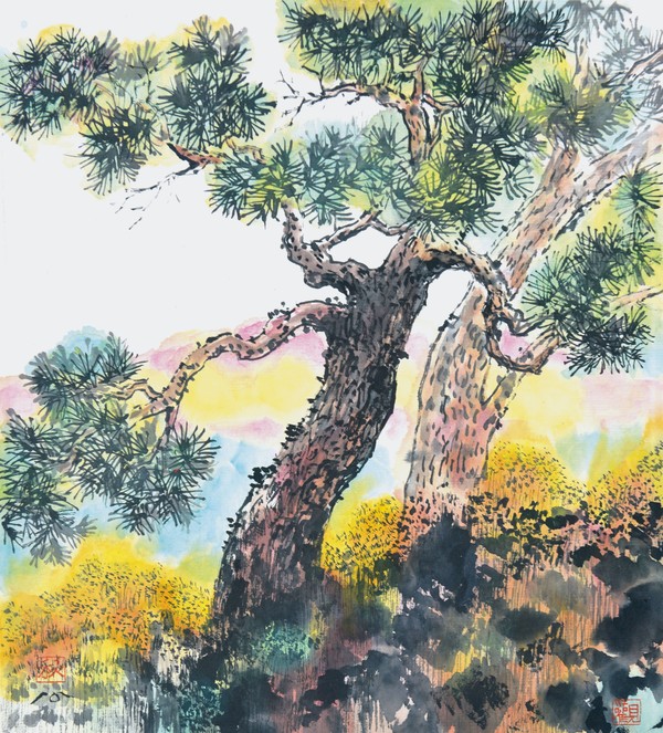 수묵담채화(화선지 30㎝x26㎝) 「無題」