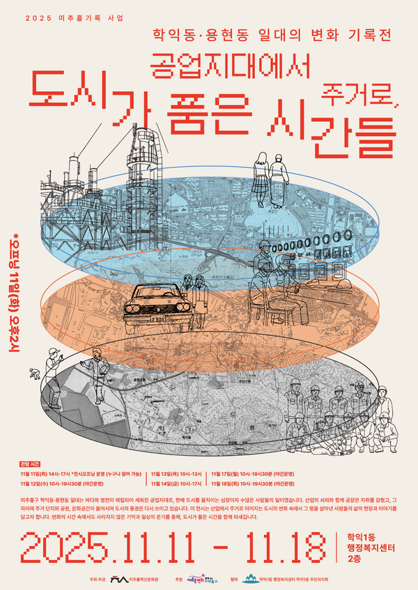 '공업지대에서 주거로, 도시가 품은 시간들' 기록전 포스터