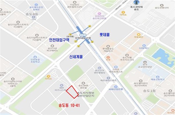 수도권광역급행철도(GTX) B노선의 운영을 담당할 GTX-B 본사(법인운영사무소) 위치도